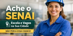 Unidades SENAI na cidade com alunos buscando cursos e vagas