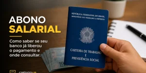 Documento CTPS azul e texto 'ABONO SALARIAL'.