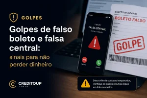 Alerta de golpe de boletos falsos em celular e boleto