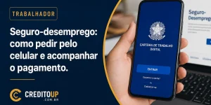 Smartphone acessando Carteira de Trabalho Digital
