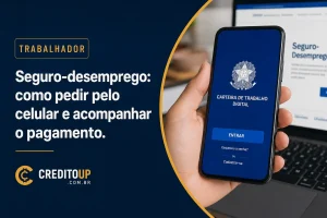 Smartphone acessando Carteira de Trabalho Digital