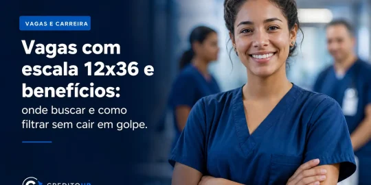 Profissional de saúde sorrindo em hospital com vagas e carreira